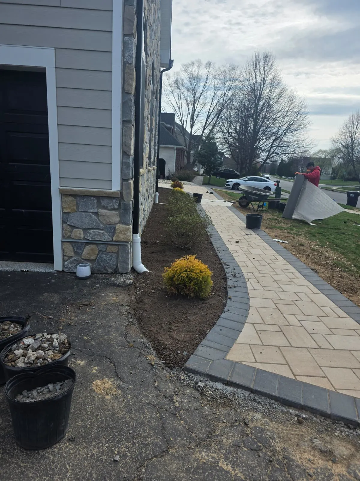 Compacted stone base prep in Bedminster, NJ