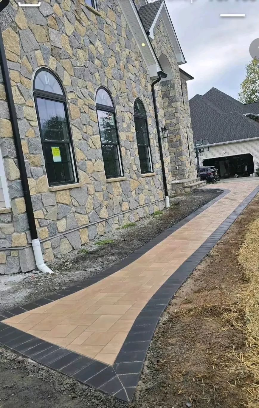 Finished paver patio in New Jersey